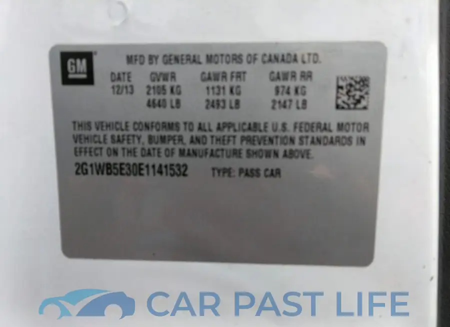 2G1WB5E30E1141532# 9