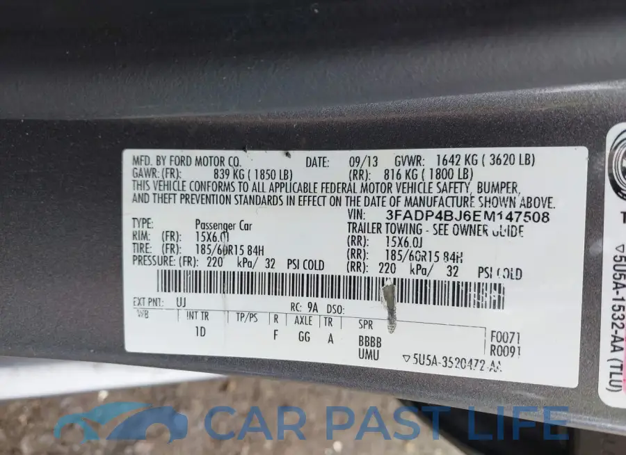 3FADP4BJ6EM147508# 9