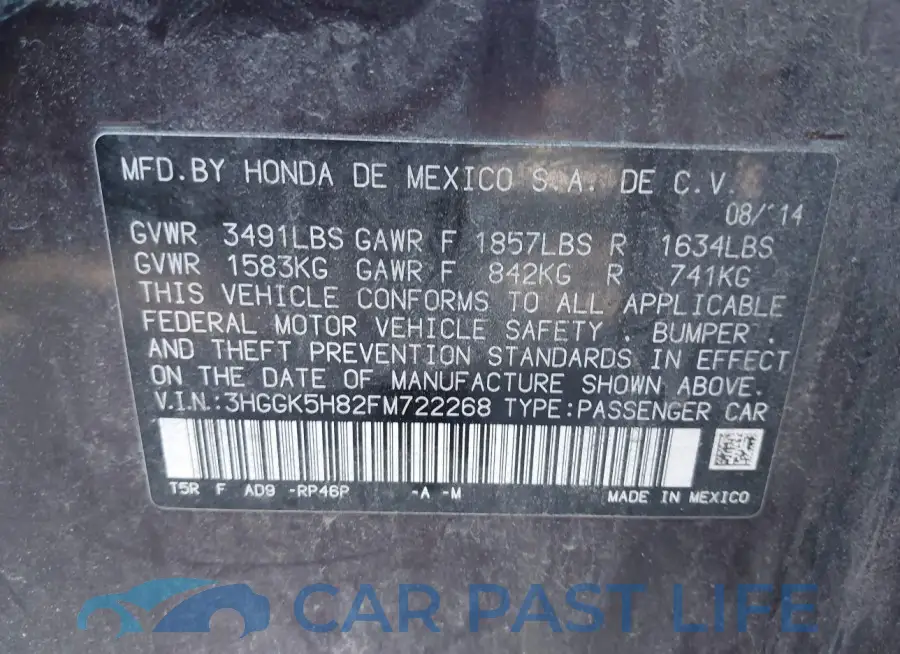 3HGGK5H82FM722268# 9