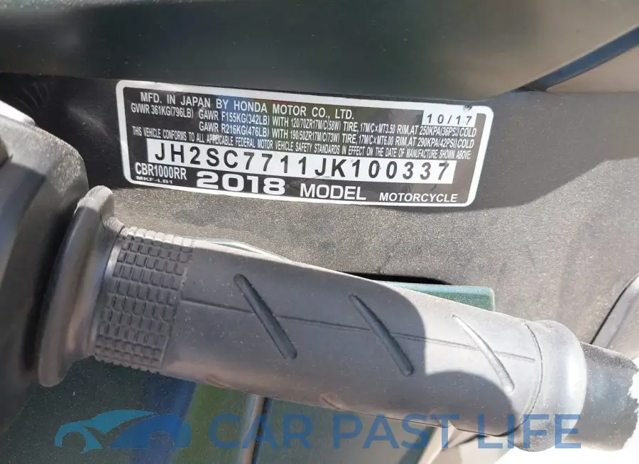 JH2SC7711JK100337# 10