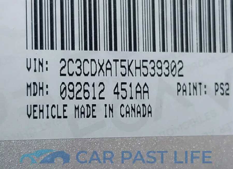 2C3CDXAT5KH539302# 9