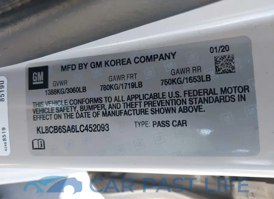 KL8CB6SA6LC452093# 9
