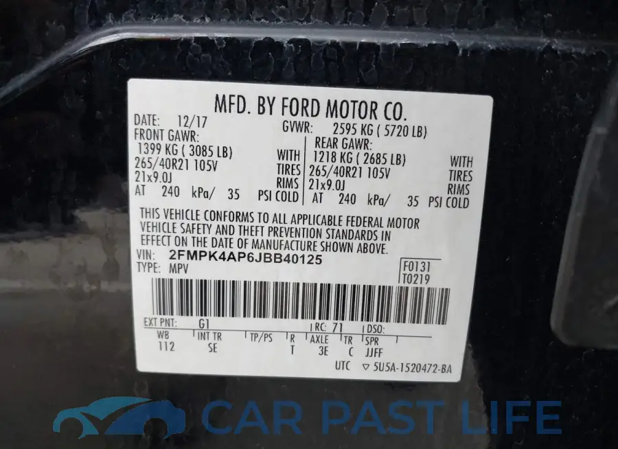 2FMPK4AP6JBB40125# 9