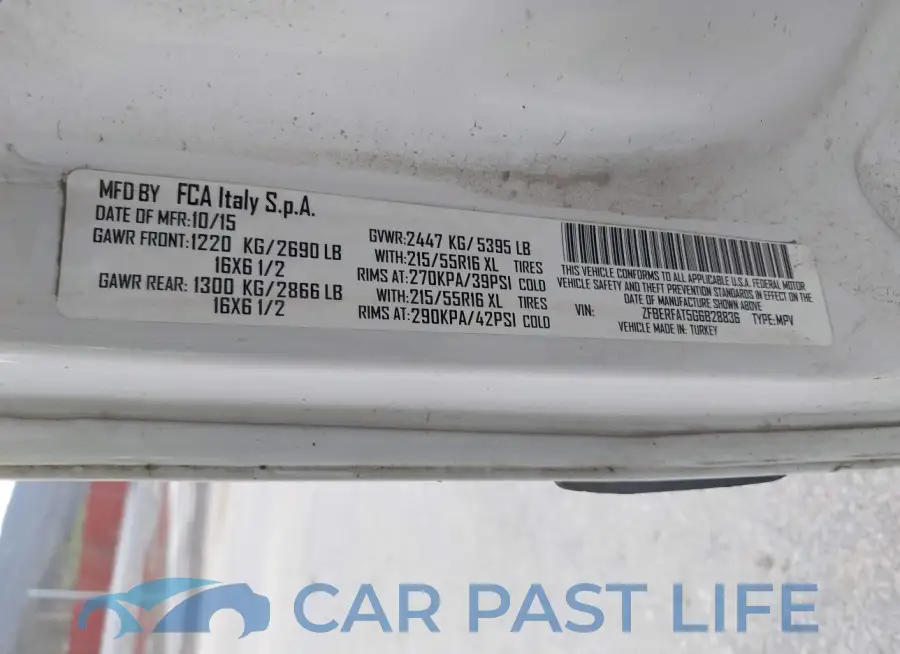 ZFBERFAT5G6B28836# 9
