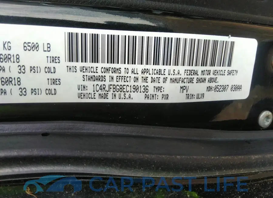 1C4RJFBG8EC190136# 9