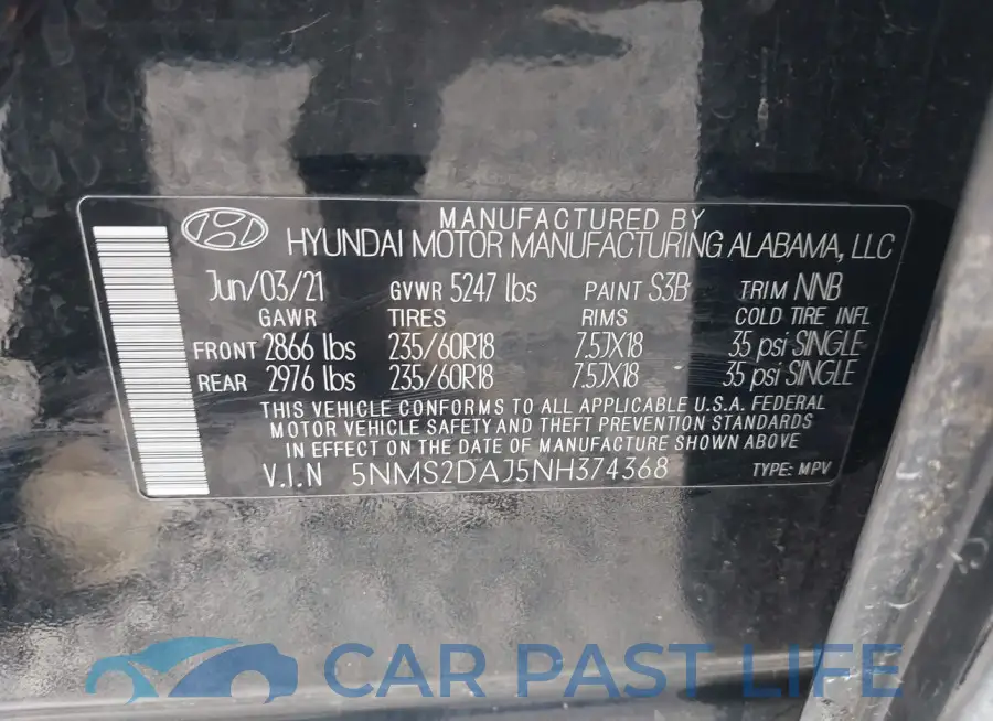 5NMS2DAJ5NH374368# 9
