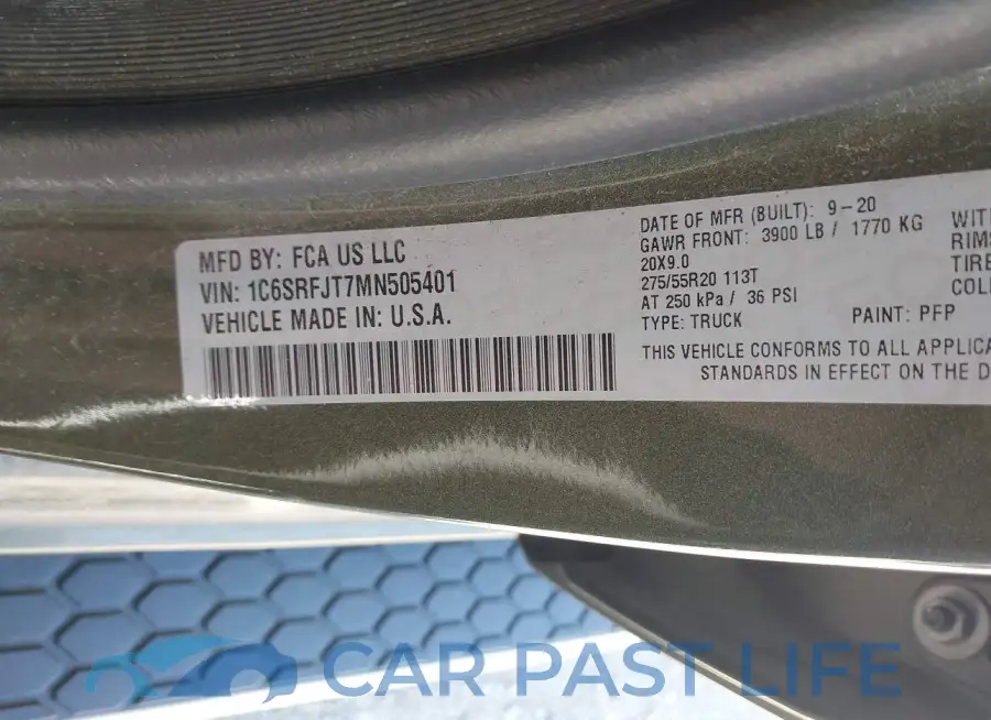 1C6SRFJT7MN505401# 8