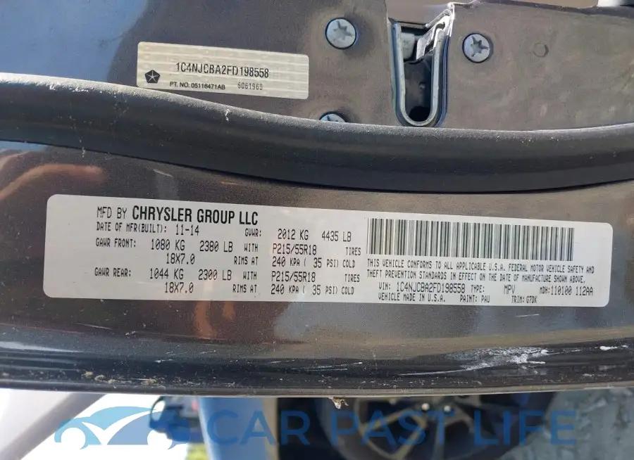 1C4NJCBA2FD198558# 9