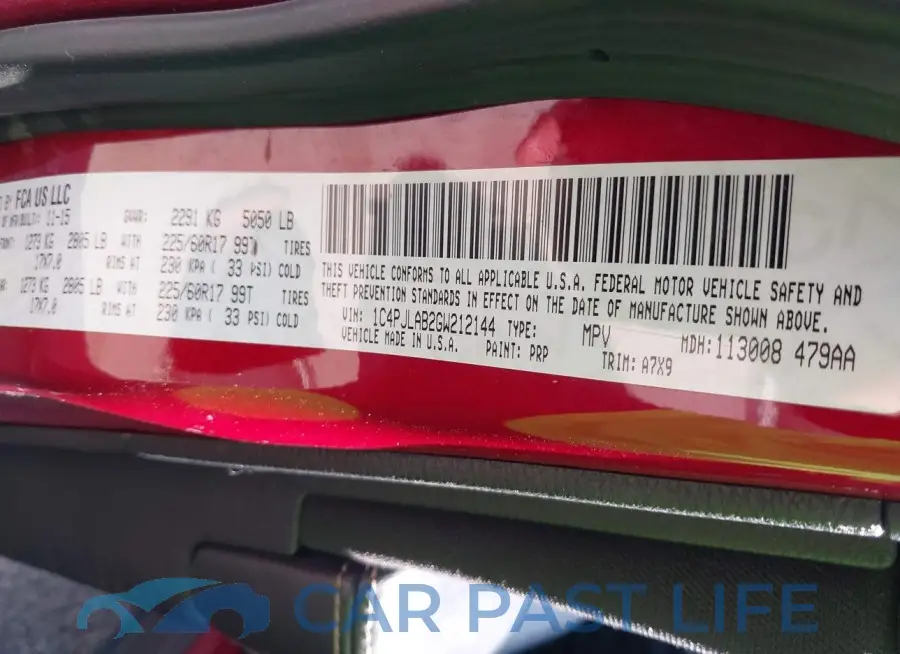 1C4PJLAB2GW212144# 9