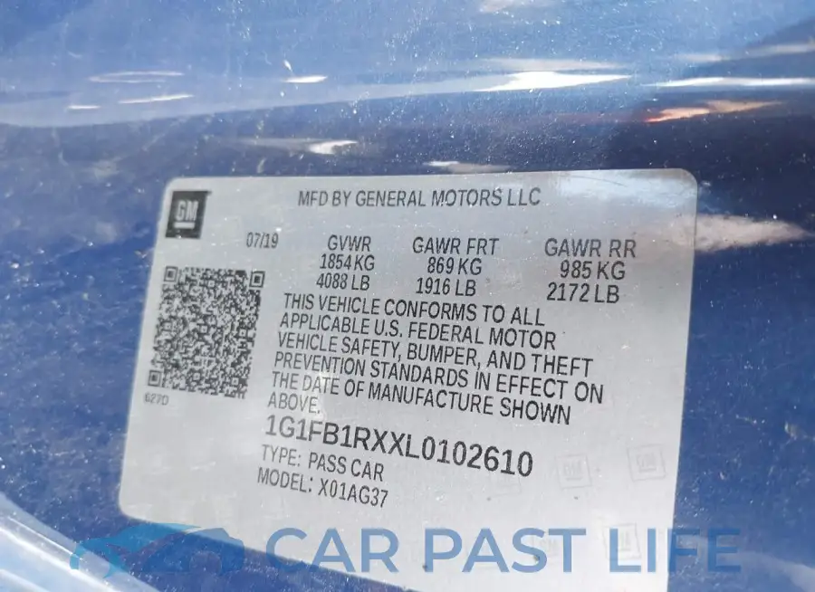 1G1FB1RXXL0102610# 9