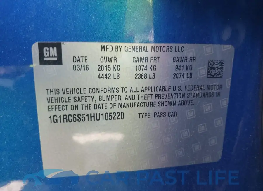 1G1RC6S51HU105220# 9