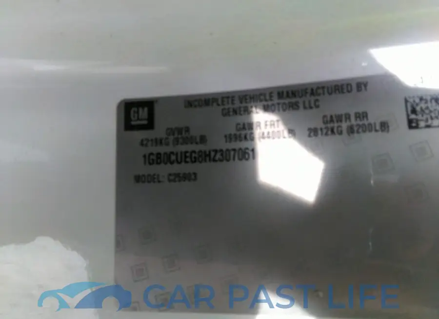 1GB0CUEG8HZ307061# 9