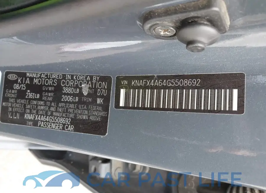 KNAFX4A64G5508692# 9