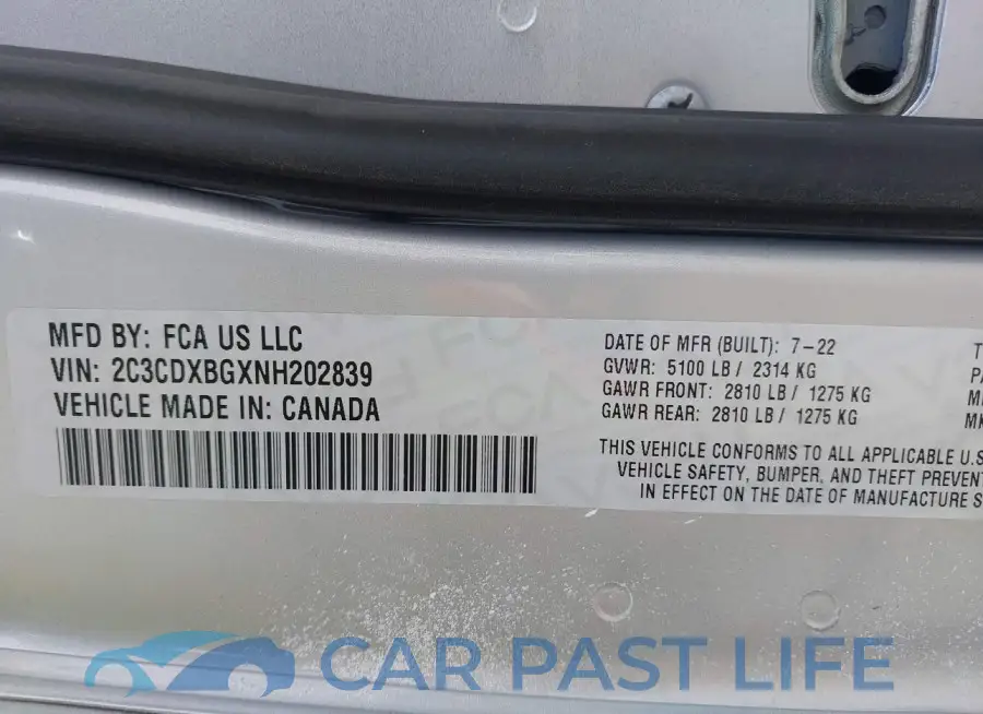 2C3CDXBGXNH202839# 9