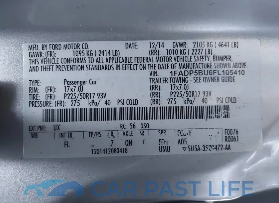 1FADP5BU6FL105410# 9
