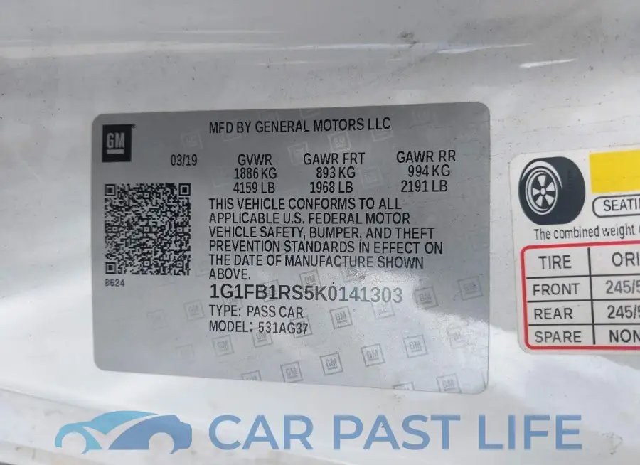 1G1FB1RS5K0141303# 9