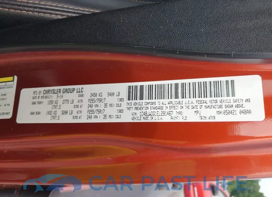 1C4BJWDG1EL291467# 9