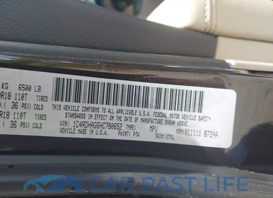 1C4RDHAG6HC780652# 9