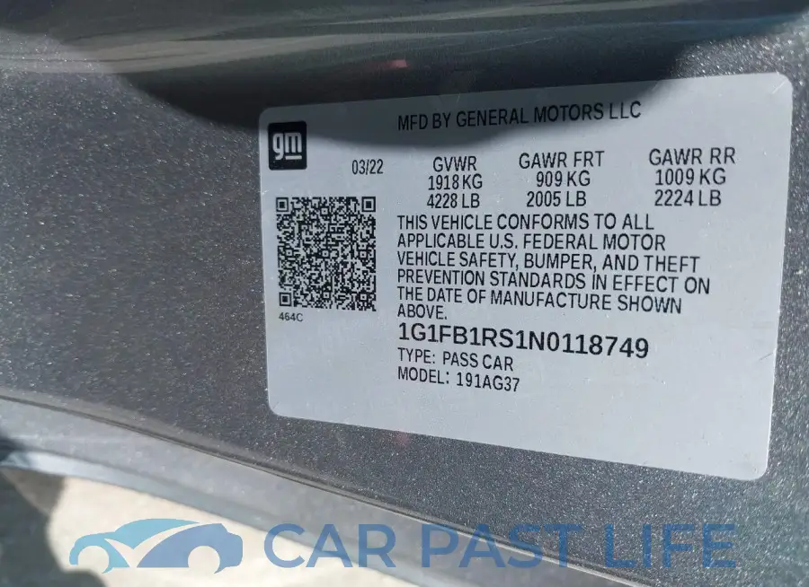 1G1FB1RS1N0118749# 9