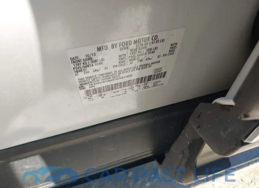 1FM5K8D82EGA87389# 9