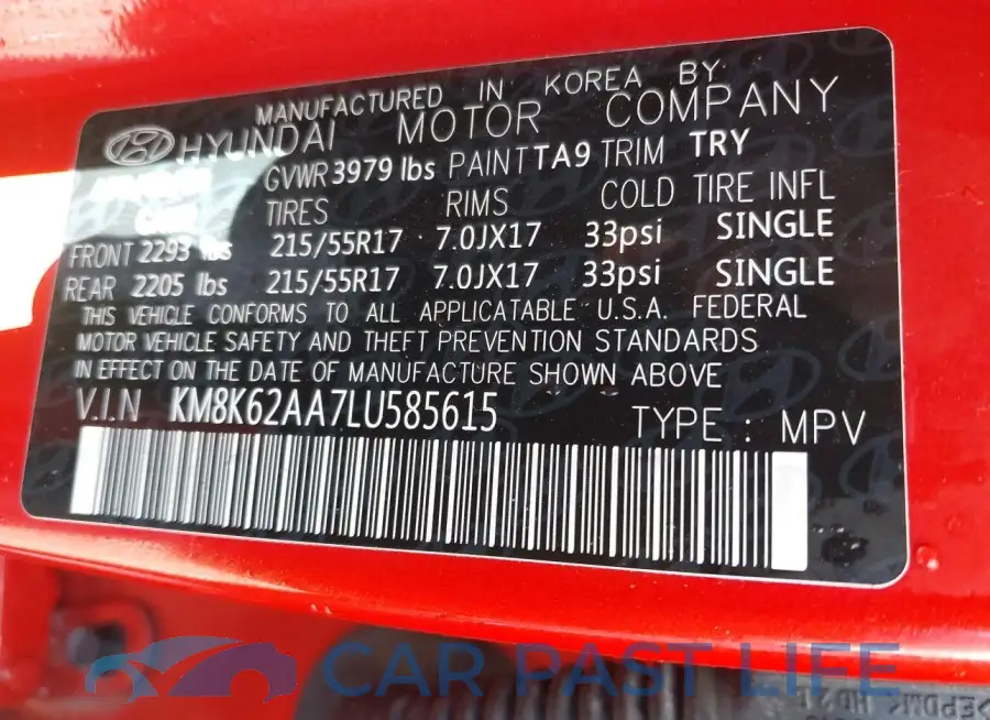 KM8K62AA7LU585615# 9