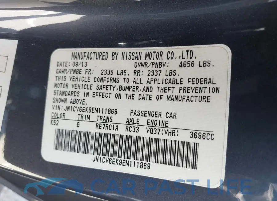 JN1CV6EK9EM111869# 9