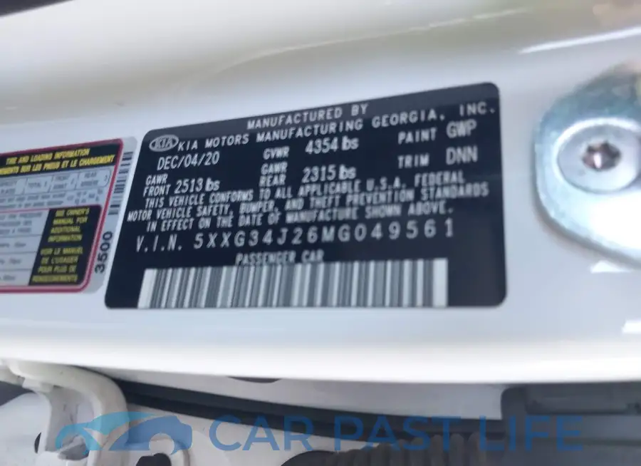 5XXG34J26MG049561# 9