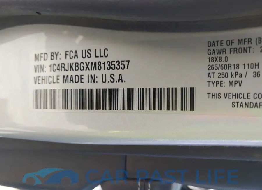 1C4RJKBGXM8135357# 9
