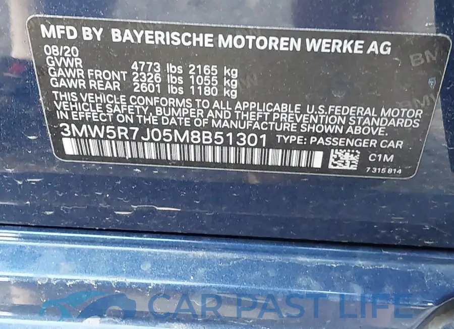 3MW5R7J05M8B51301# 9