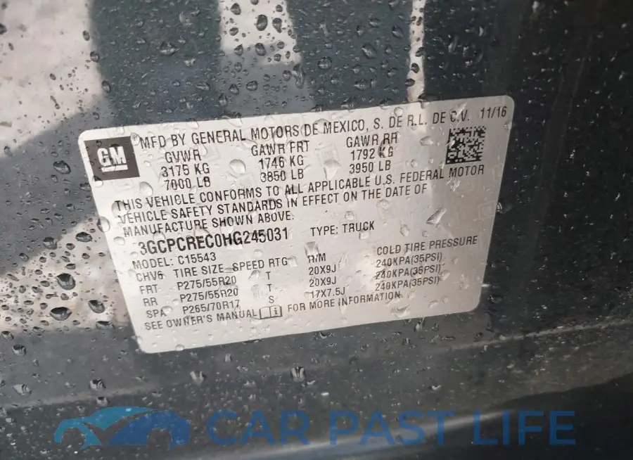 3GCPCREC0HG245031# 9