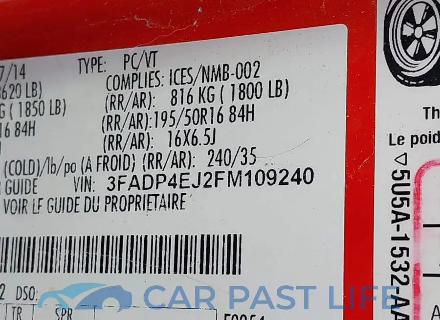 3FADP4EJ2FM109240# 9