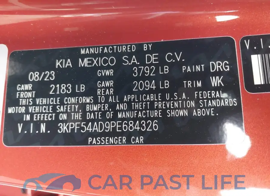 3KPF54AD9PE684326# 9