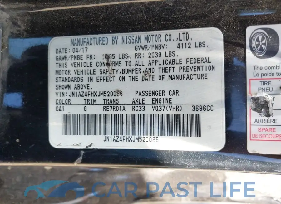 JN1AZ4FHXJM520086# 9