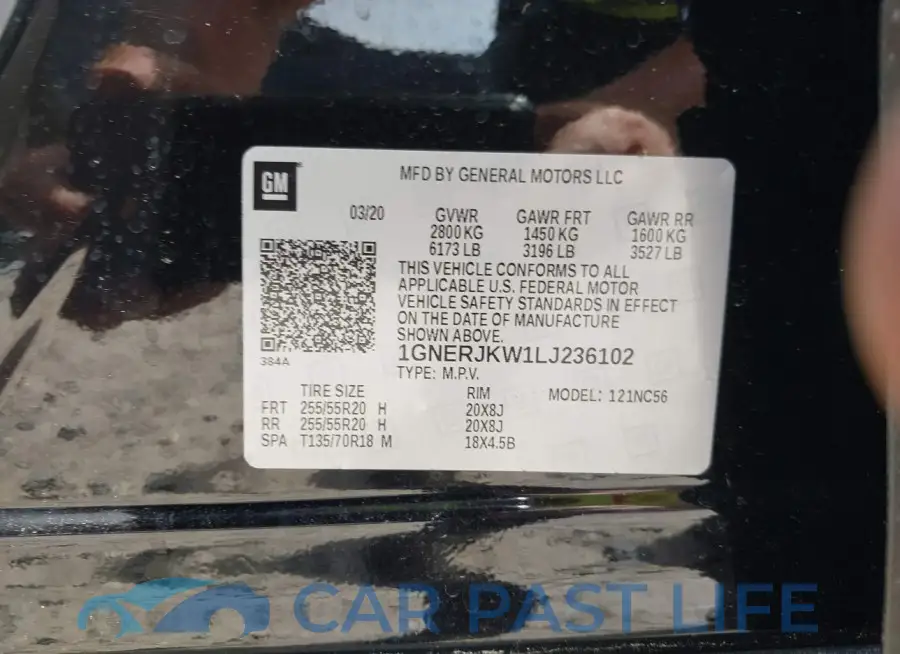 1GNERJKW1LJ236102# 9