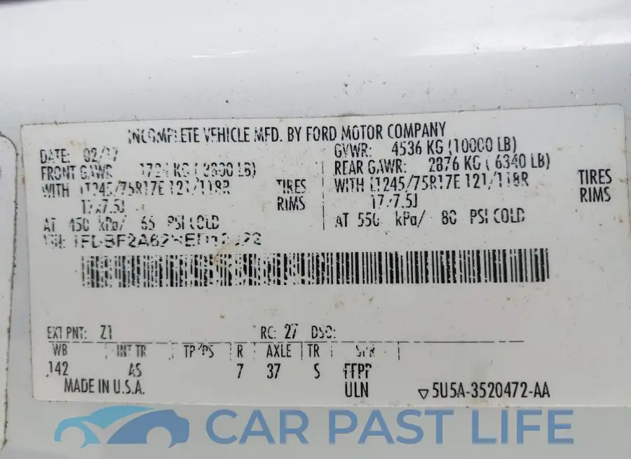 1FDBF2A62HED12322# 9