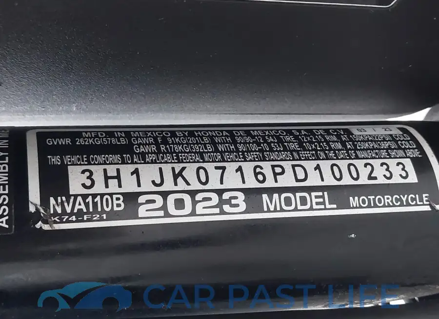 3H1JK0716PD100233# 10