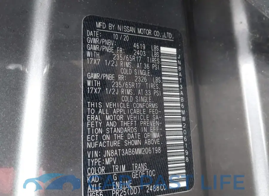 JN8AT3AB6MW206198# 9