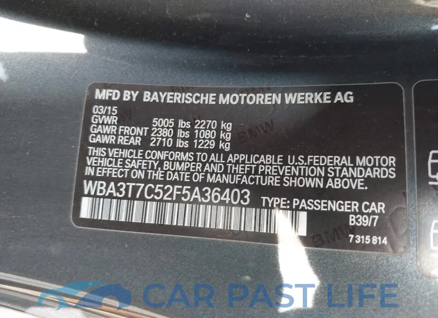 WBA3T7C52F5A36403# 9