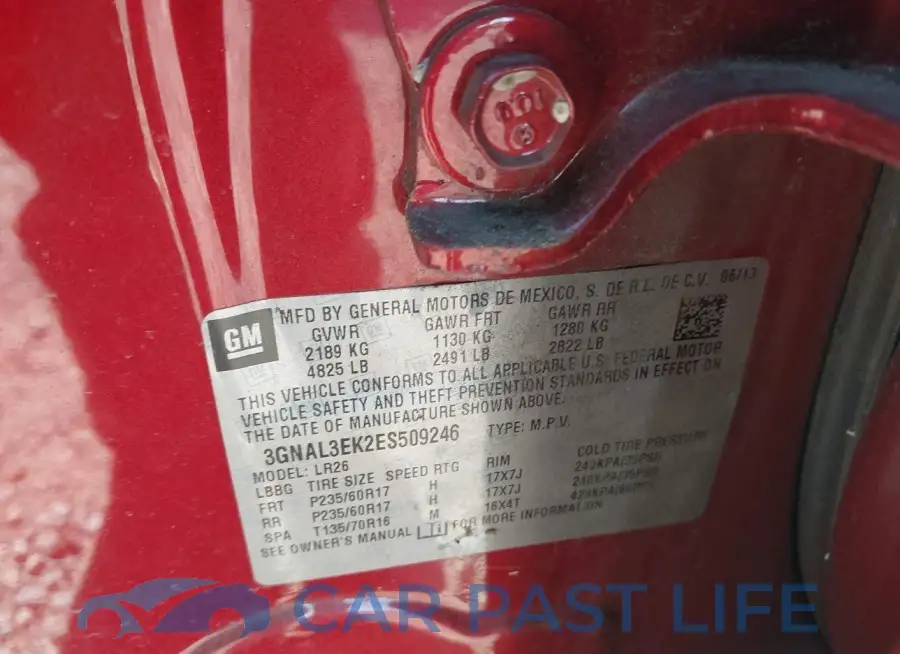 3GNAL3EK2ES509246# 9