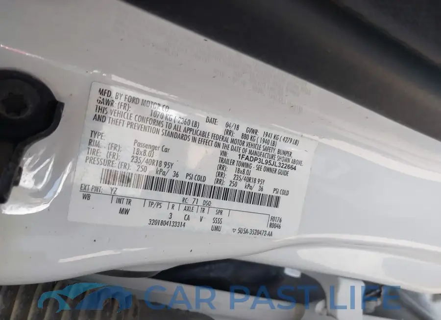 1FADP3L95JL322664# 9