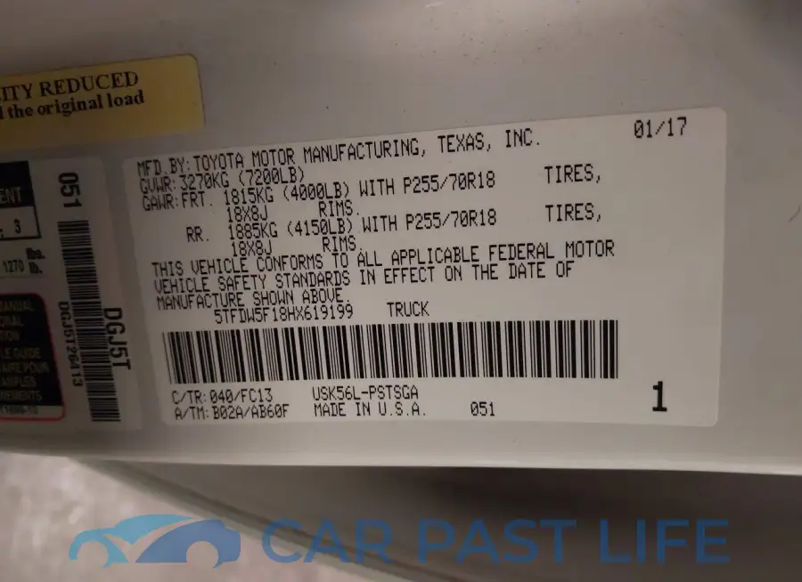 5TFDW5F18HX619199# 9
