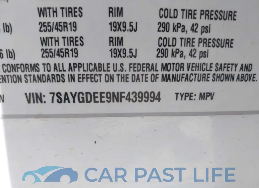 7SAYGDEE9NF439994# 9