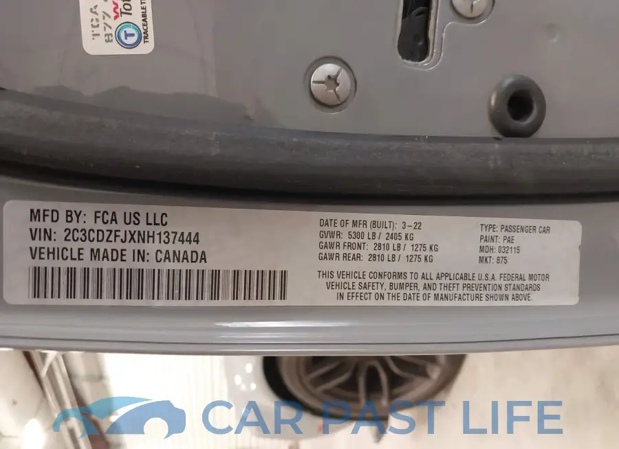 2C3CDZFJXNH137444# 9