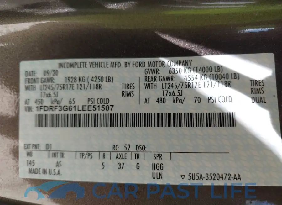 1FDRF3G61LEE51507# 8