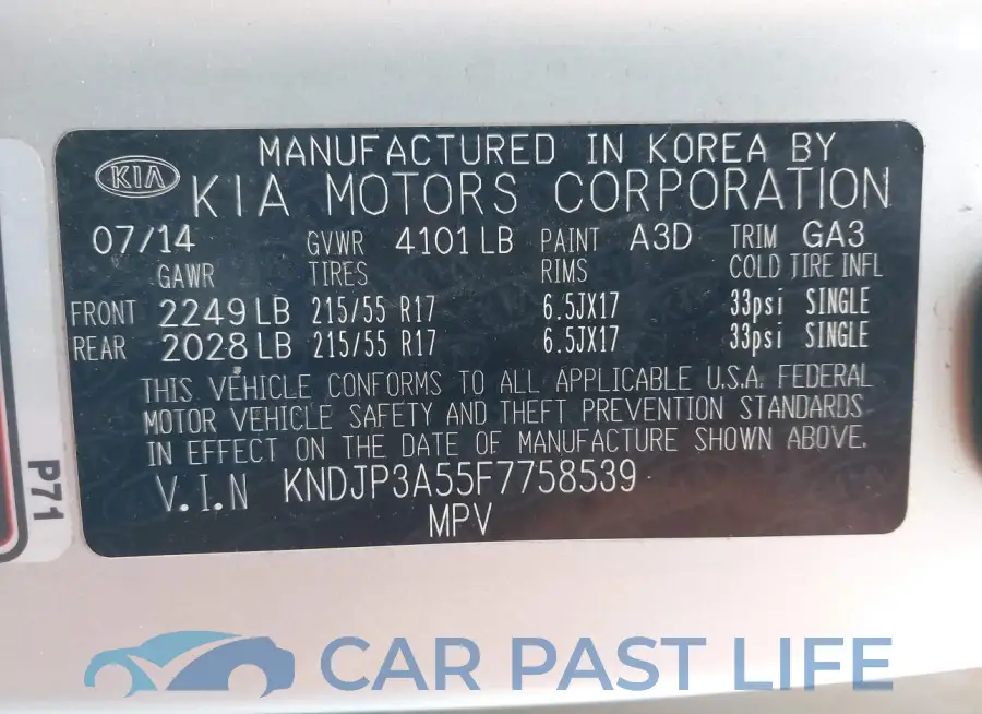 KNDJP3A55F7758539# 9