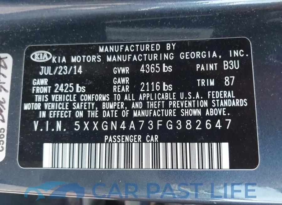 5XXGN4A73FG382647# 9