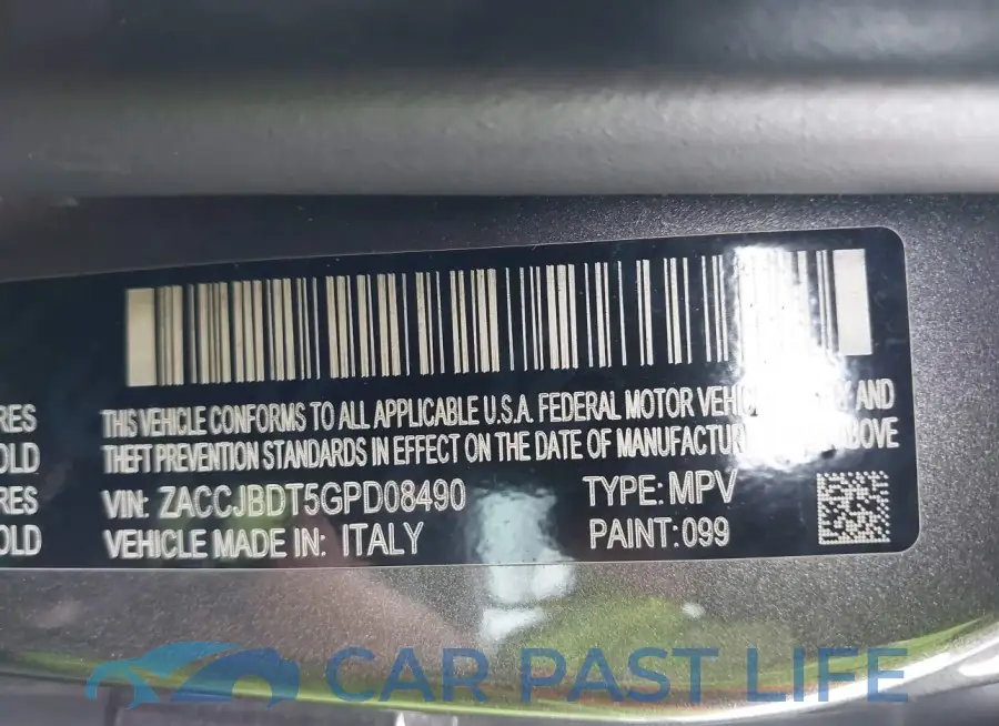 ZACCJBDT5GPD08490# 9
