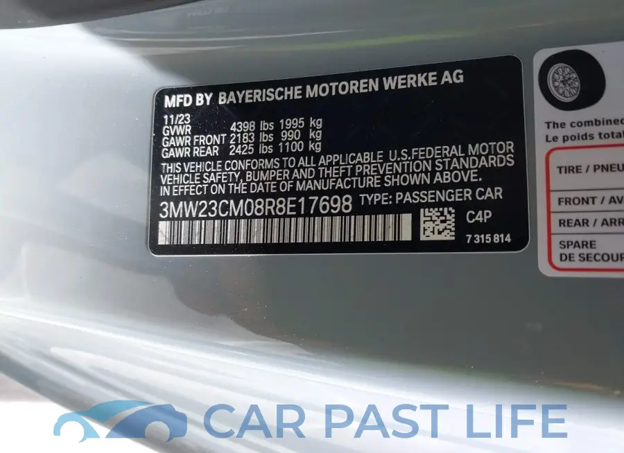 3MW23CM08R8E17698# 9