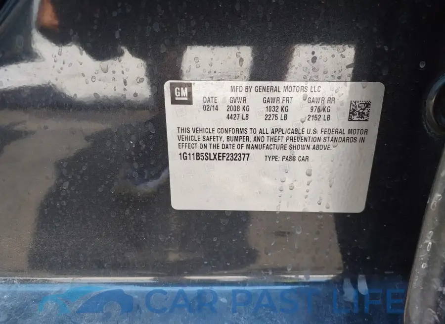 1G11B5SLXEF232377# 9