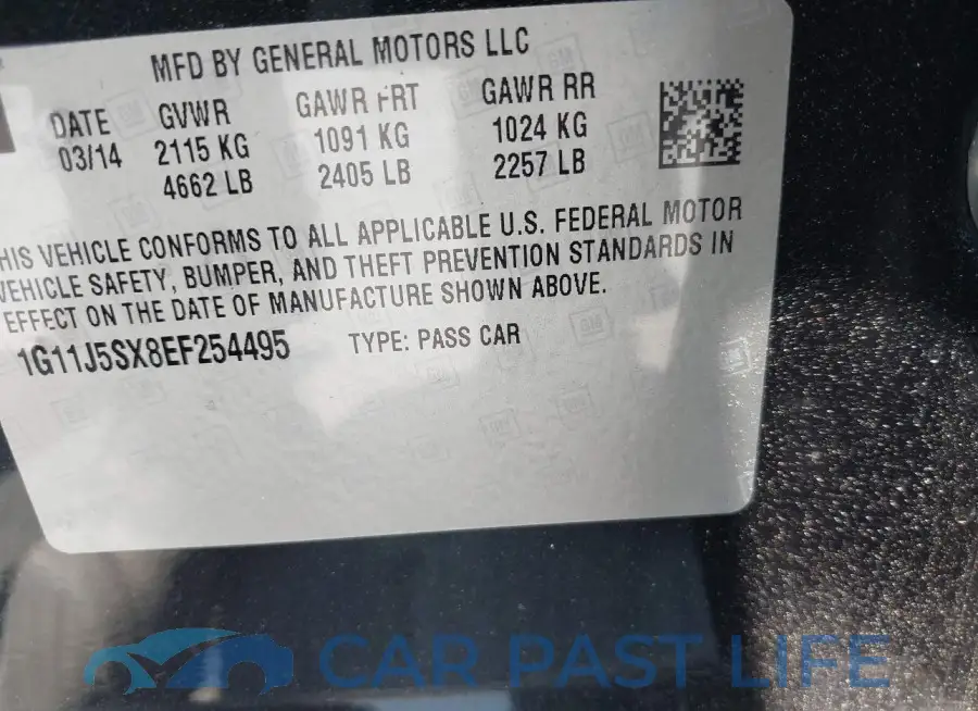 1G11J5SX8EF254495# 9